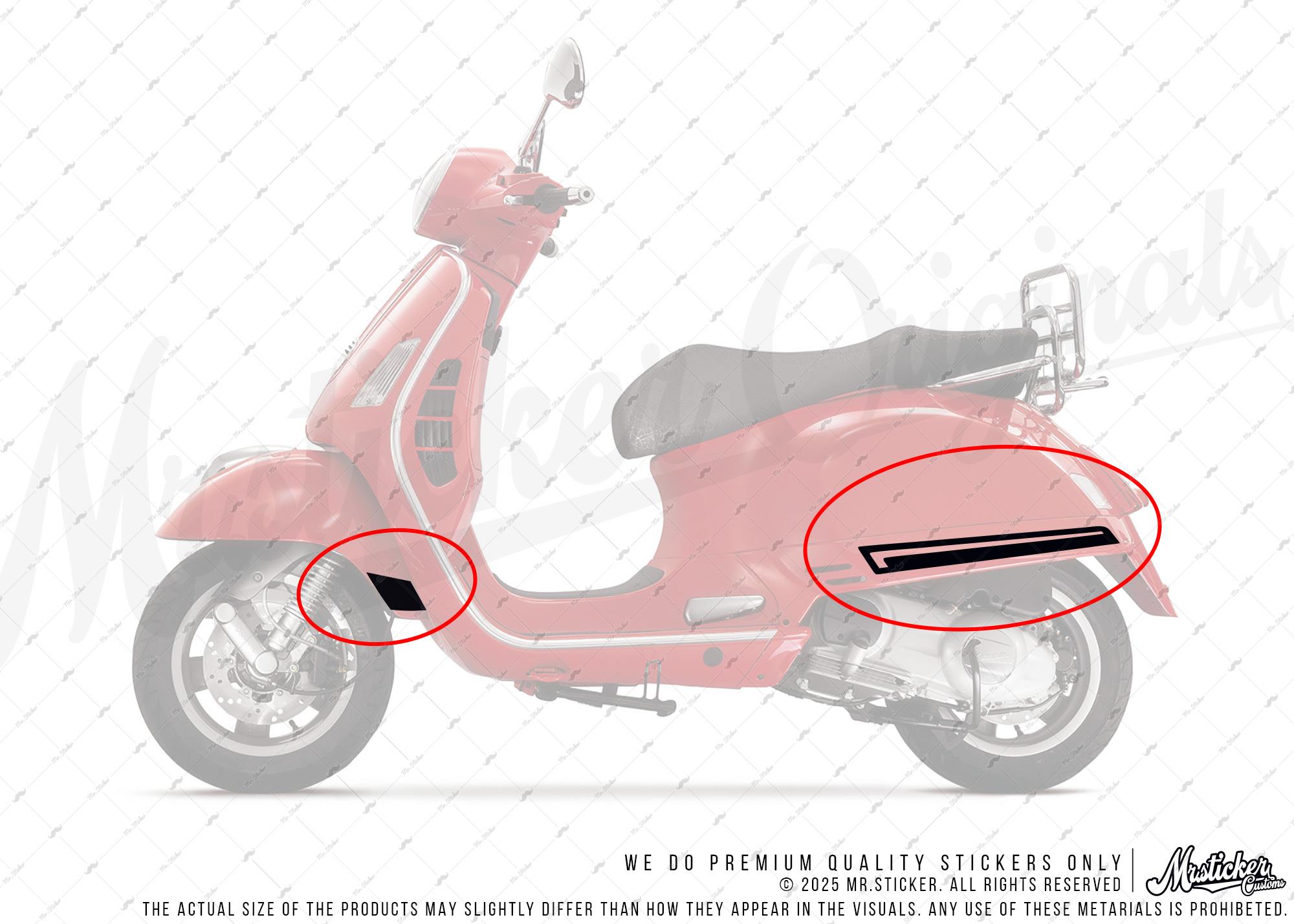 STS40 Vespa Uyumlu Yan Çıta Seti Renk Seçenekli