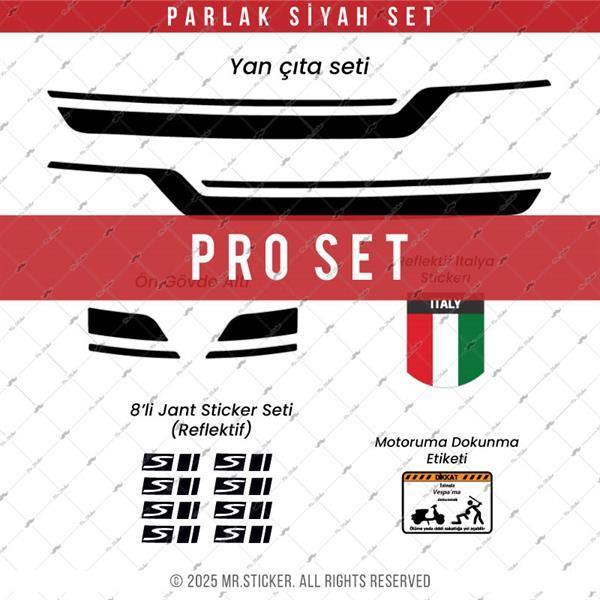 STS74 Primavera Spint Uyumlu Yan Çıta Sticker Seti Renk Seçenekli