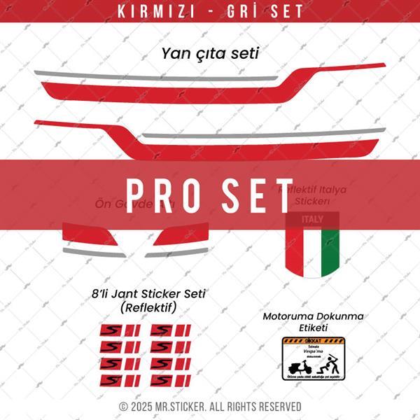 STS74 Primavera Spint Uyumlu Yan Çıta Sticker Seti Renk Seçenekli