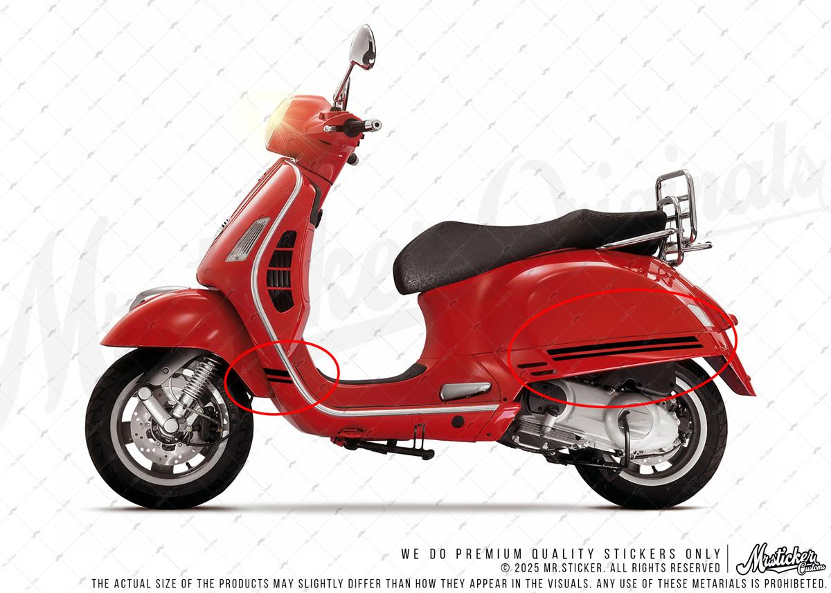STS46 Vespa GTS 250 GTS 300 Uyumlu Yan Çıta Seti Renk Seçenekli