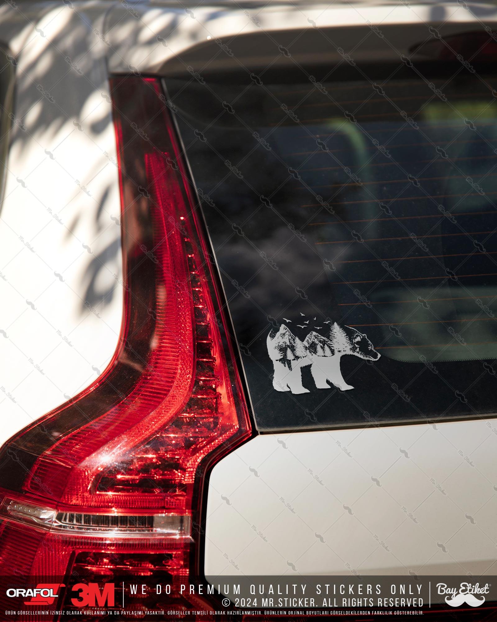 TWT15 Beyaz Eskiz Çalışma Ayı Etiketi Şeffaf Sticker