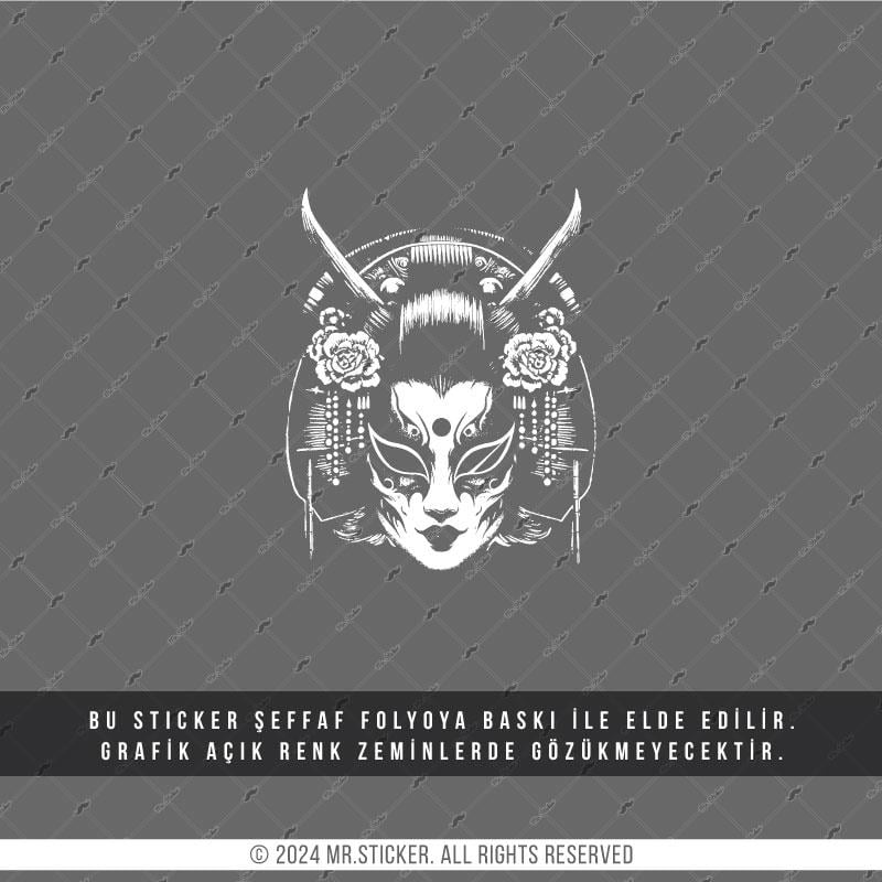 TWT24 Beyaz Eskiz Çalışma Geyşa Etiketi Şeffaf Sticker