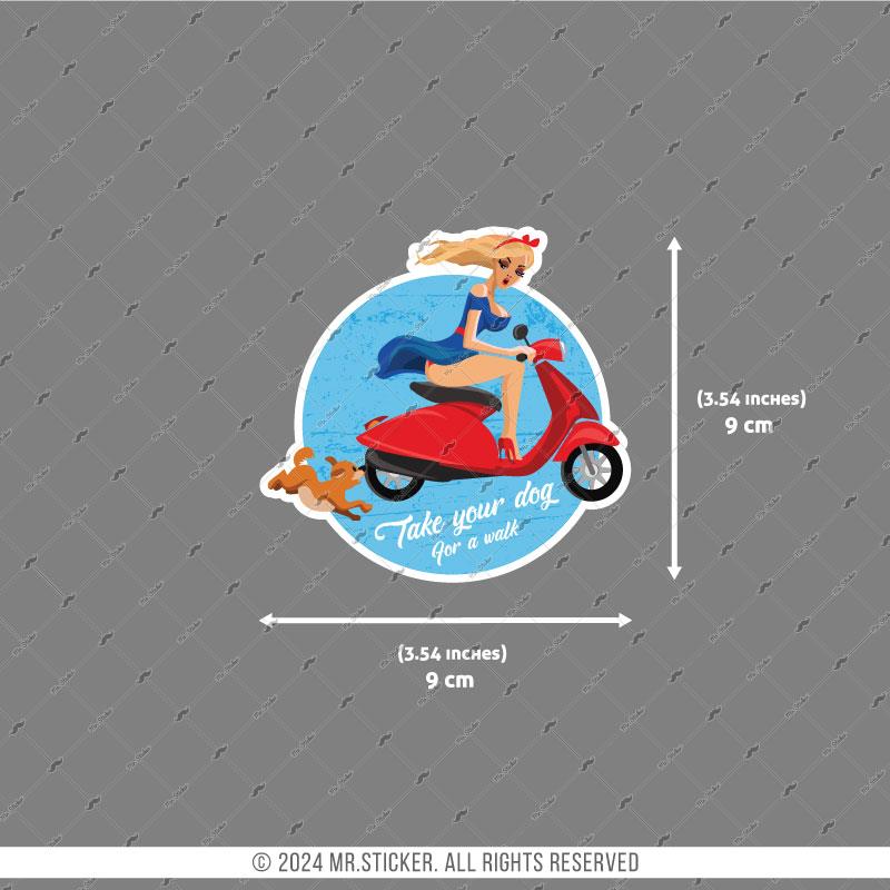 VSP32 Kirmizi Scooterli Kiz Etiketi