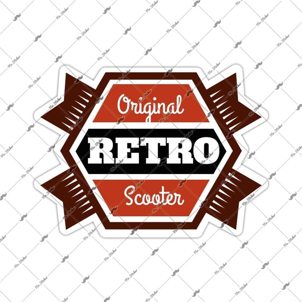 VTR1 Orjinal Retro Scooter Yazili Etiket