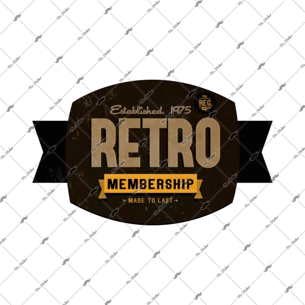 VTR17 Retro Membership Yazili Etiket