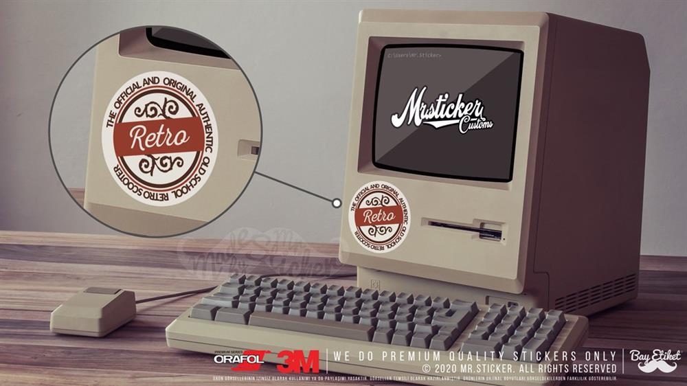 VTR2 Retro Yazili Etiket