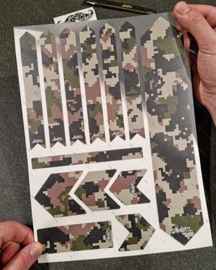 BCY28 Reflektif Koruyucu Sticker Seti Askeri Kamuflaj Desen