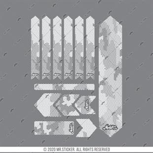 BCY29 Reflektif Koruyucu Sticker Seti Petek Kamuflaj Desen