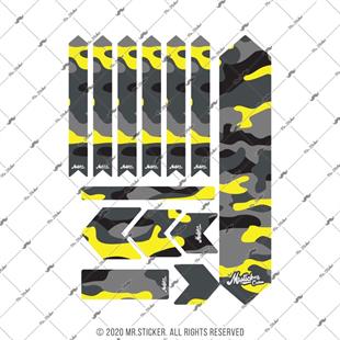 BCY30 Reflektif Koruyucu Sticker Seti Sari Kamuflaj Desen