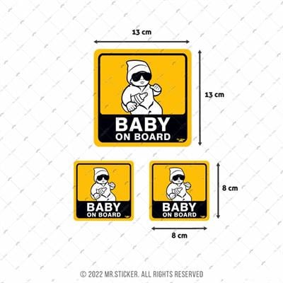 BOB1 Baby On Board Etiketi 3lü Set