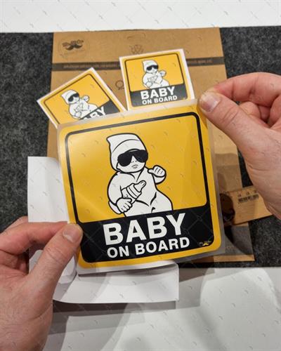 BOB1 Baby On Board Etiketi 3lü Set