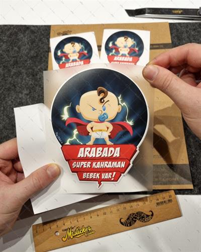 BOB11 Dikkat Arabada Super Kahraman Bebek Var Etiketi 3lü Set