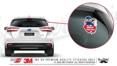 BOB16 Arabada Bebek Ninja Var Etiketi