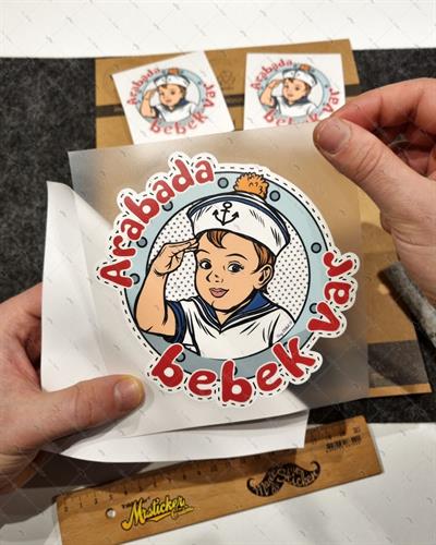 BOB19 Denizci Temali Arabada Bebek Var Etiketi 3lü Set