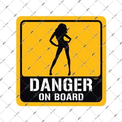 BOB8 Danger On Board Etiketi