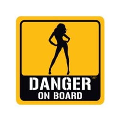 BOB8 Danger On Board Etiketi