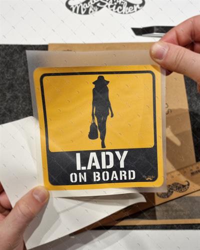BOB9 Lady On Board Etiketi