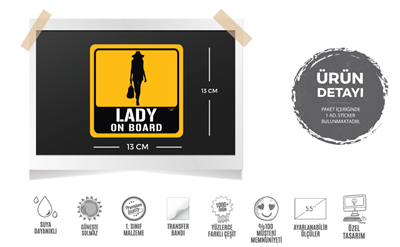 BOB9 Lady On Board Etiketi