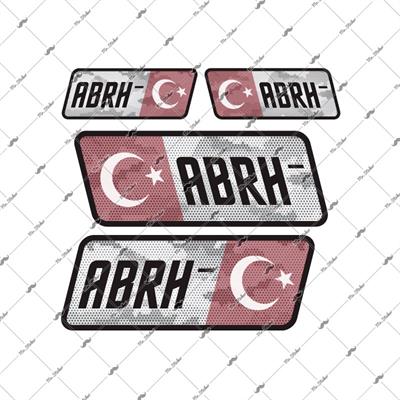 BT18 Reflektif AB Rh Negatif (-) Kan Grubu Etiket Seti
