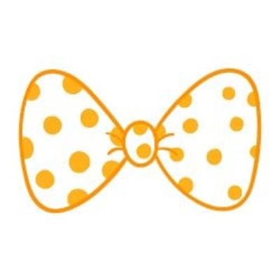 BWTW5 - Turuncu Puantiyeli Bayan Kurdele-Papyon Etiketi