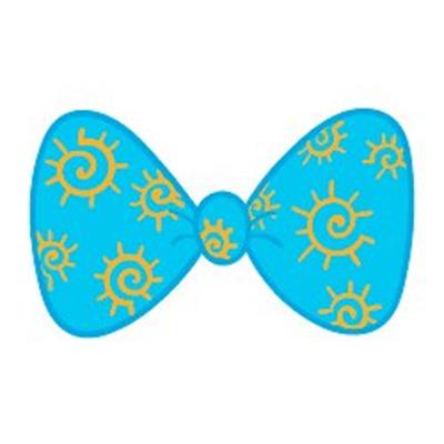 BWTW7 - Mavi Desenli Bayan Kurdele-Papyon Etiketi