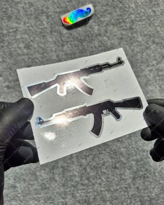 CHR18 Krom Seri Tüfek Etiketi İkili Set