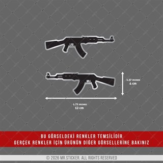 CHR18 Krom Seri Tüfek Etiketi İkili Set