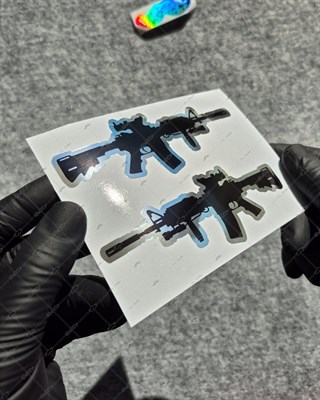 CHR19 Krom Seri Tüfek Etiketi İkili Set