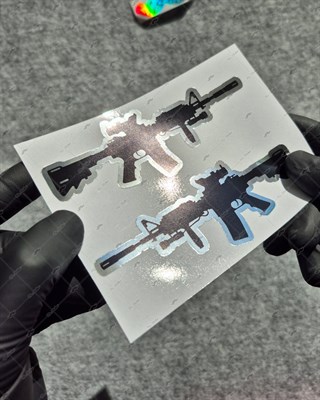 CHR19 Krom Seri Tüfek Etiketi İkili Set
