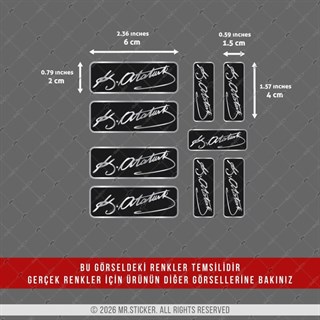 CHR22 Krom Seri Kemal Atatürk İmza Seti  9lu Set