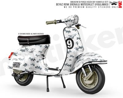 CMO402M - Kask ve Motosiklet Kaplamaya Uygun 50 Parca Kucuk Boy Kamuflaj Seti