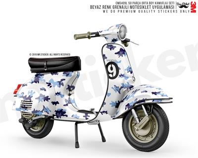 CMO409L - Motosiklet Kaplamaya Uygun 50 Parca Orta Boy Kamuflaj Seti