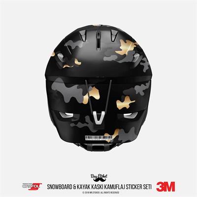 CMO414SS - Snowboard Kaski ve Board Kaplamaya Uygun 34 Parca Kucuk Boy Kamuflaj Seti