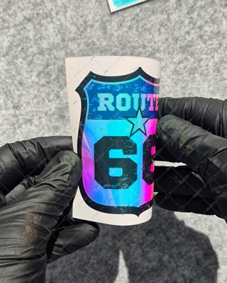 CSFT22 Renk Değiştiren Seri Route 66 Etiketi