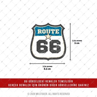CSFT22 Renk Değiştiren Seri Route 66 Etiketi