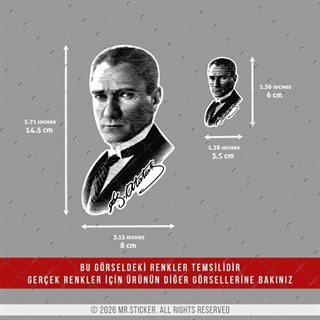 CSFT24 Renk Değiştiren Seri Ikili Ataturk Silueti Seti