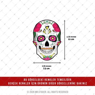 CSFT26 Renk Değiştiren Seri Sugar Skull Kurukafa Etiketi