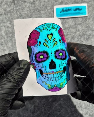 CSFT26 Renk Değiştiren Seri Sugar Skull Kurukafa Etiketi