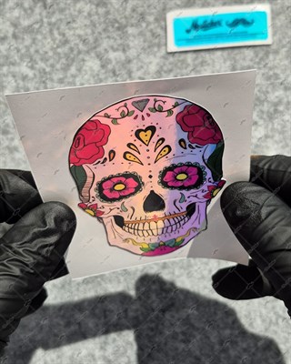 CSFT26 Renk Değiştiren Seri Sugar Skull Kurukafa Etiketi
