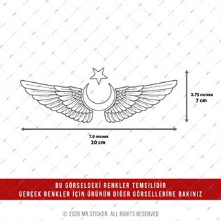 CSFT3 Renk Değiştiren Seri Kanatli Ay Yildiz Etiketi
