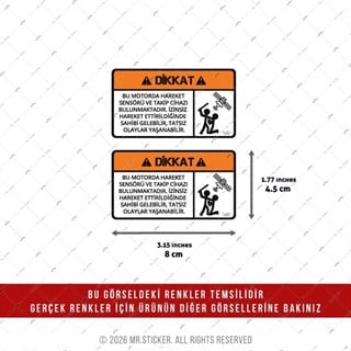 CSFT41 Renk Değiştiren Seri Motoruma Dokunma Uyarı Etiketi