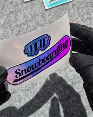 CSFT52 Renk Değiştiren Seri Snowboarding Yazılı Etiket