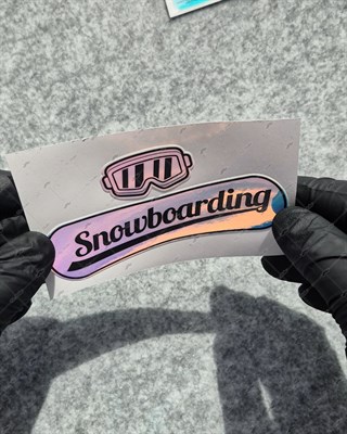 CSFT52 Renk Değiştiren Seri Snowboarding Yazılı Etiket