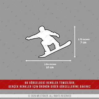 CSFT54 Renk Değiştiren Seri Snowboardcu Silueti Etiketi