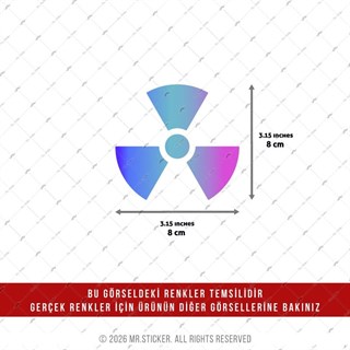 CSFT61 Renk Değiştiren Seri Radyasyon İşareti Etiketi