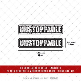 CSFT9 Renk Değiştiren Durdurulamaz (Unstoppable) Yazılı Etiket 2 li Set