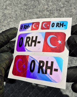 CSFTBT01 0 Rh Negatif (-) Kan Grubu Etiket Seti Renk Değiştiren Seri