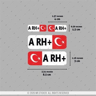 CSFTBT03 A Rh Pozitif (+) Kan Grubu Etiket Seti Renk Değiştiren Seri
