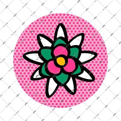 FLW8 Pembe Cicek Etiketi