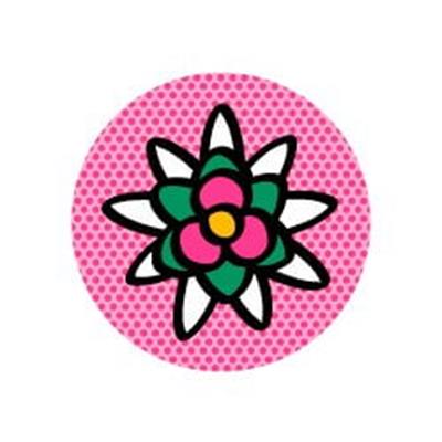 FLW8 Pembe Cicek Etiketi